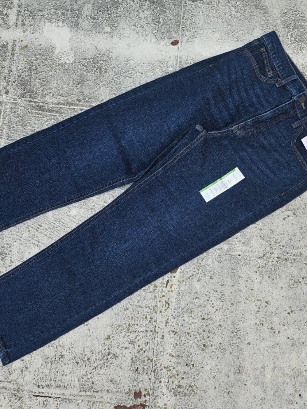 Time and Tru Women Jeans Blue Dark Denim Straight Leg Jeans Size 10 Short NWT - Picture 3 of 9